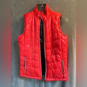 Reversible vest taupe  and bright orange size small